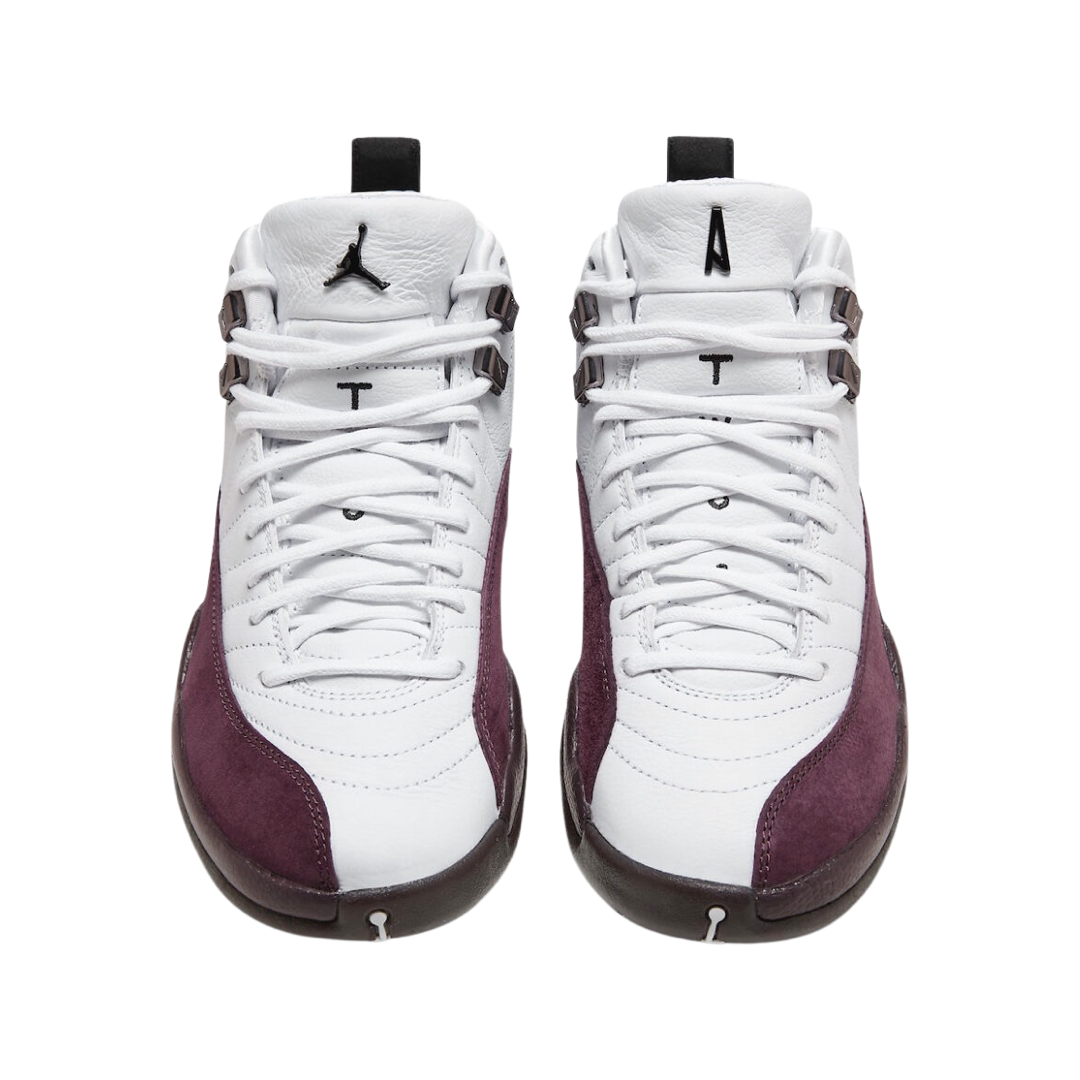 Women's Air Jordan 12 A Ma Maniere White Black Burgundy Crush