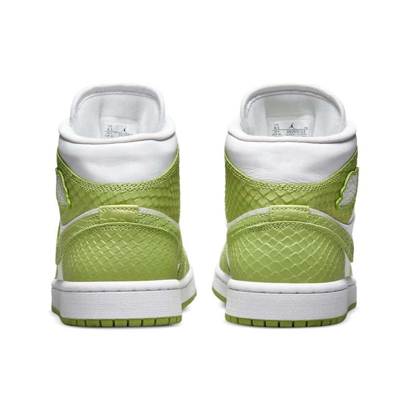 Women's Air Jordan 1 Mid White Vivid Green White