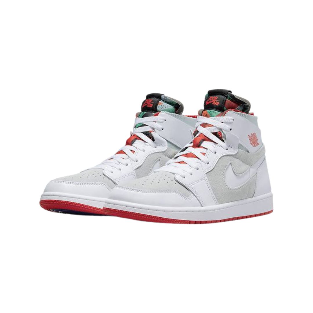 Air Jordan 1 High Zoom Air CMFT Hare White Light Silver Dark Concord True Red