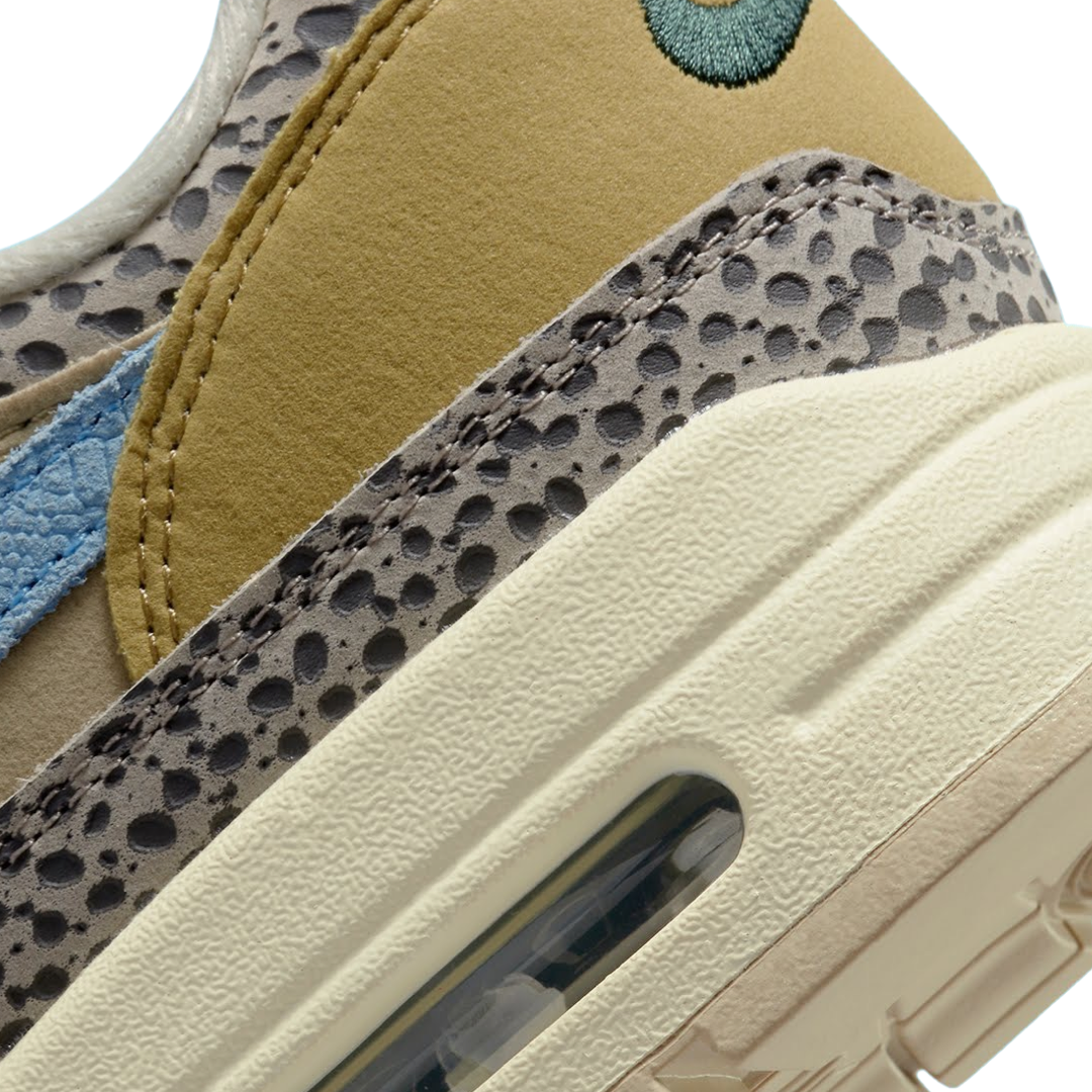 Nike Women's Air Max 1 Safari Cobblestone Worn Blue Limestone