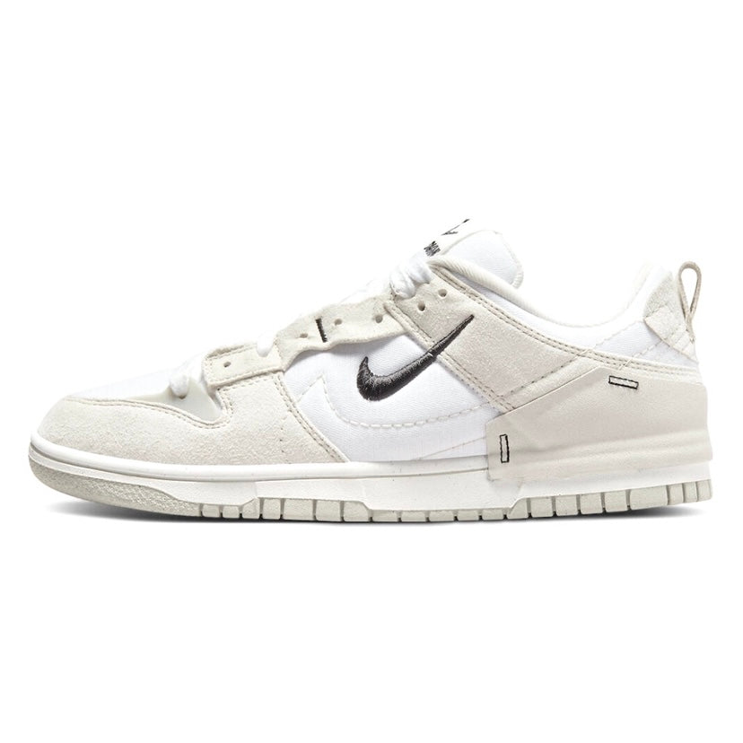 Women's Dunk Low Disrupt 2 White Black Light Bone Sail