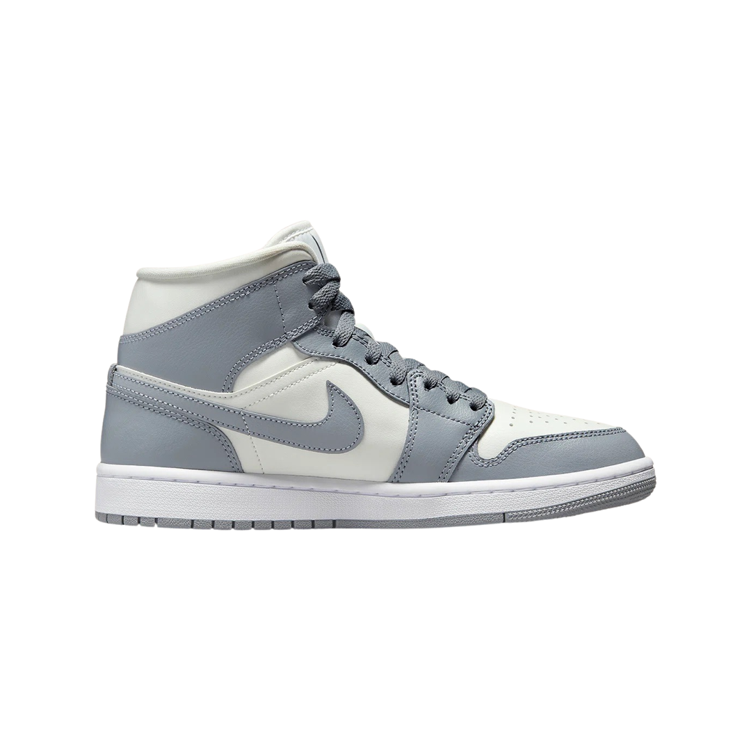 Women's Air Jordan 1 Mid Stealth Grey White