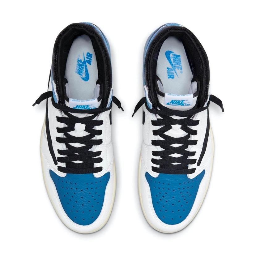 Fragment x Travis Scott x Air Jordan 1 Retro High White Black Royal Sail