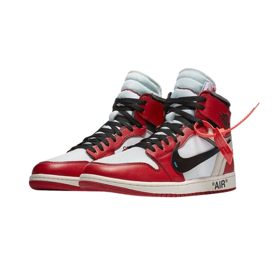 OFF-WHITE x Air Jordan 1 Retro High White Black Varsity Red