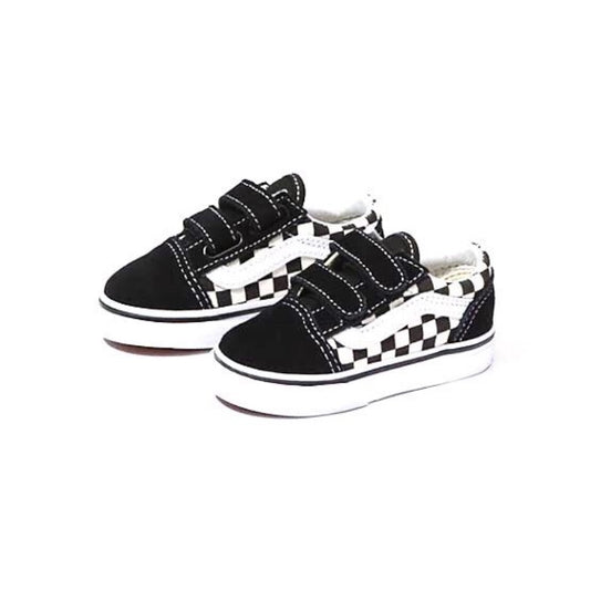 Toddler Old Skool V Primary Checkerboard Black White