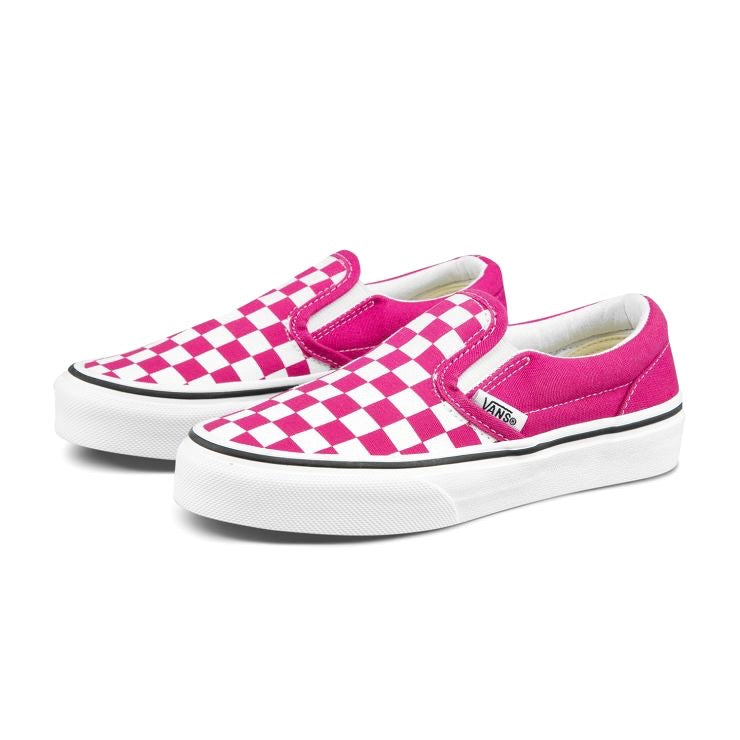 Kids Classic Slip On Fuchsia Purple True White