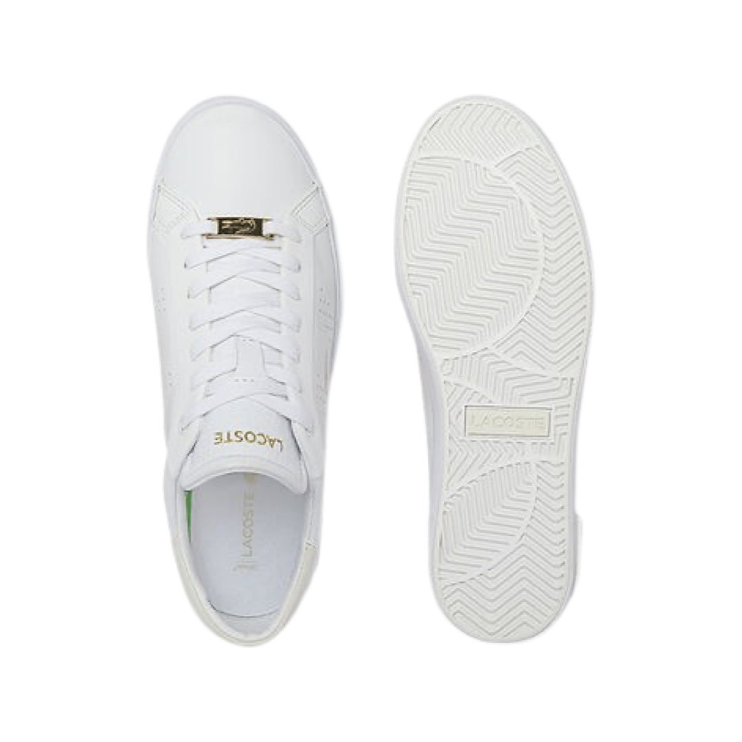 Women's Lacoste Powercourt 1122 Lux White Metallic Gold