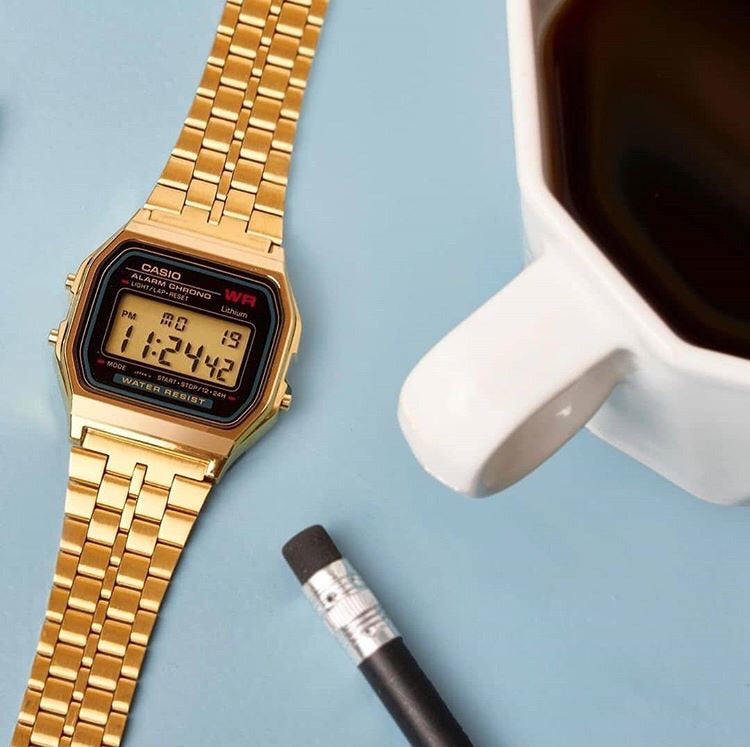 Casio Vintage Gold illuminator Gold Black Digital