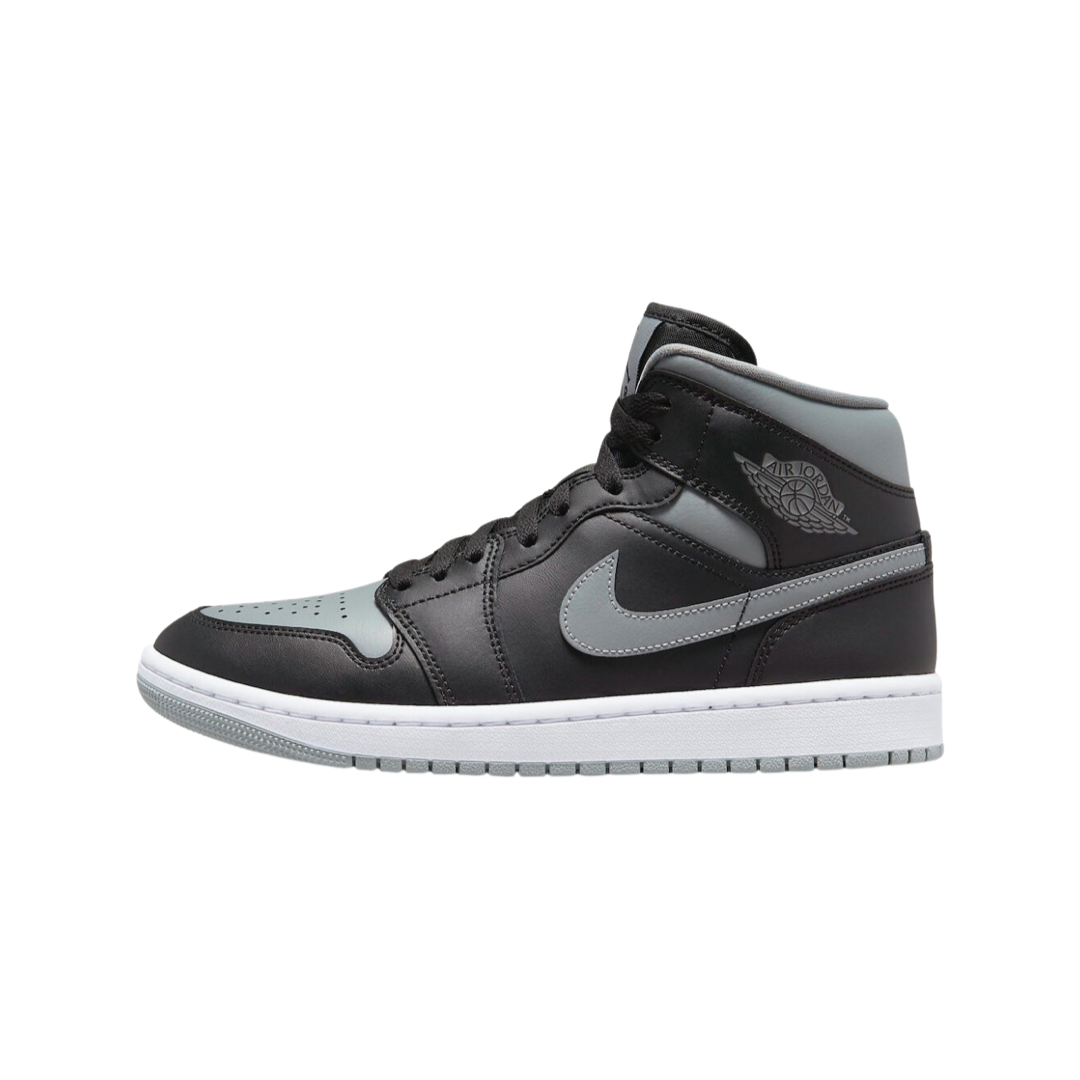 Women's Air Jordan 1 Mid Shadow 2022 Black Particle Grey White