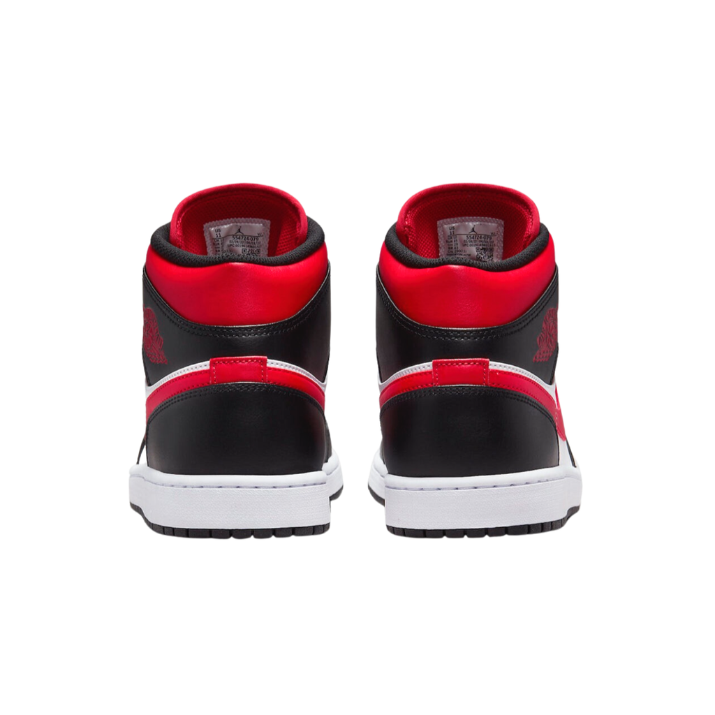 Air Jordan 1 Mid Black Fire Red White
