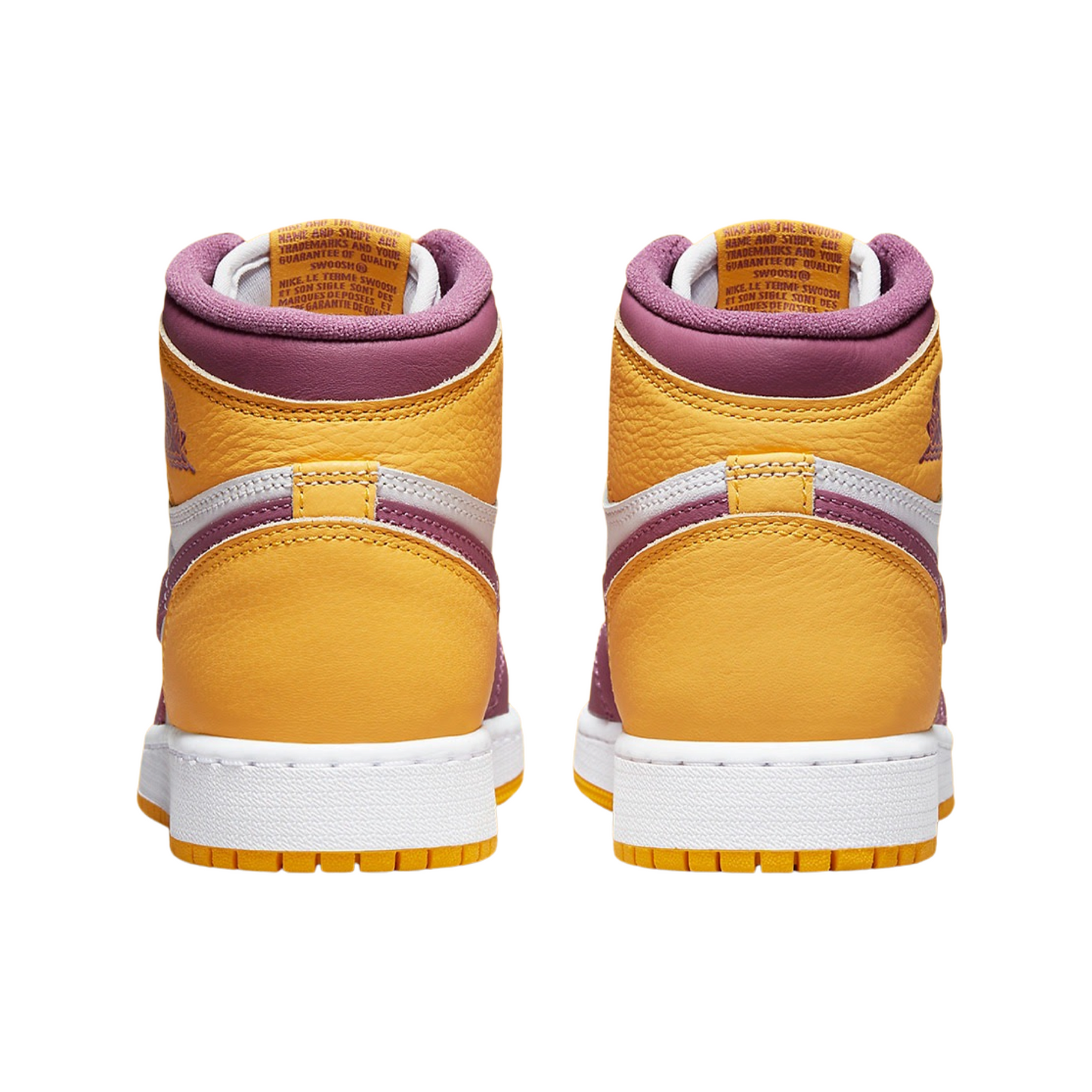 Air Jordan 1 High Retro GS Brotherhood University Gold Light Bordeaux White