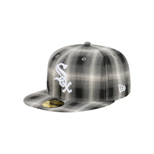 New Era 59Fifty Chicago White Sox Full Plaid Black White Cap