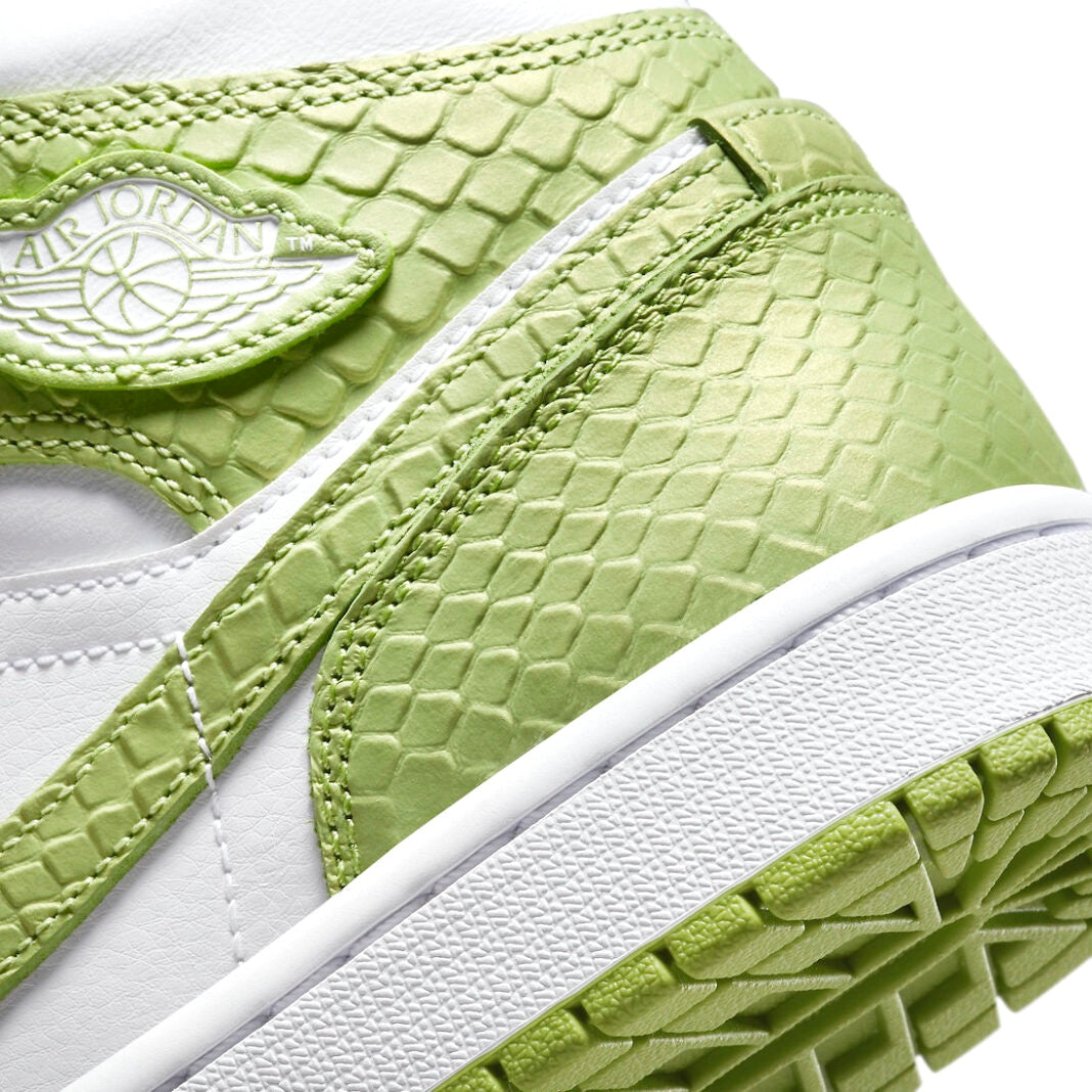 Women's Air Jordan 1 Mid White Vivid Green White