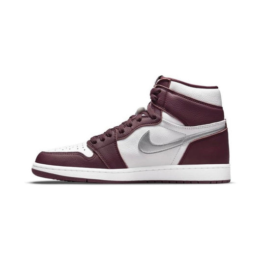 Air Jordan 1 High GS Bordeaux Metallic Silver White