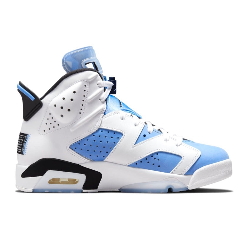 Air Jordan 6 Retro GS UNC University Blue White Black