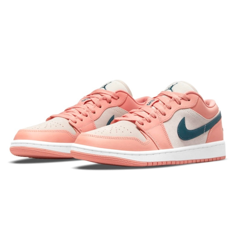 Women's Air Jordan 1 Low Light Madder Root Dark Teal Green