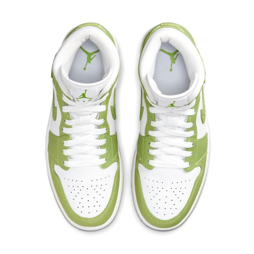 Women's Air Jordan 1 Mid White Vivid Green White