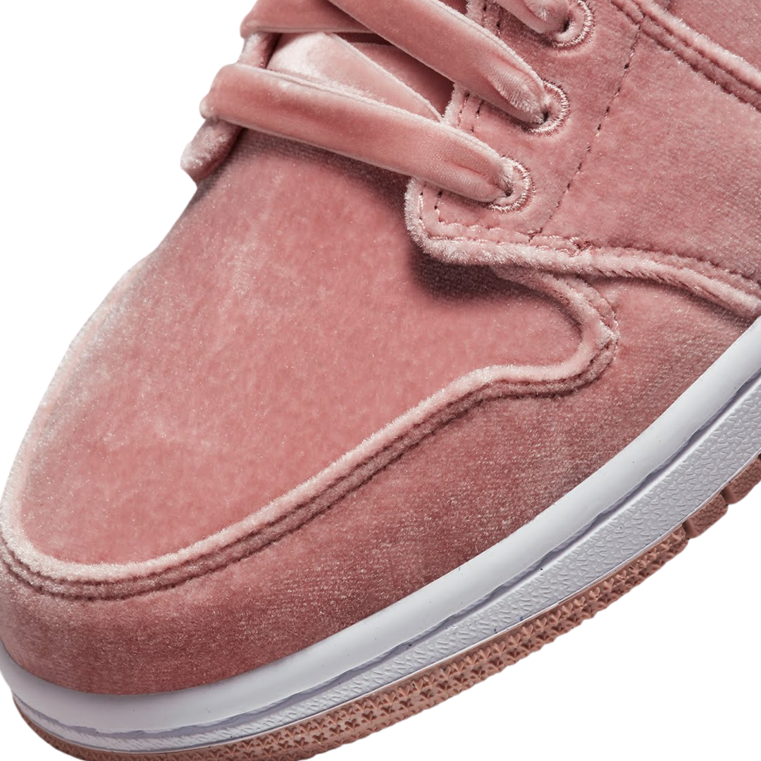 Women's Air Jordan 1 Low Pink Velvet Rust Pink White