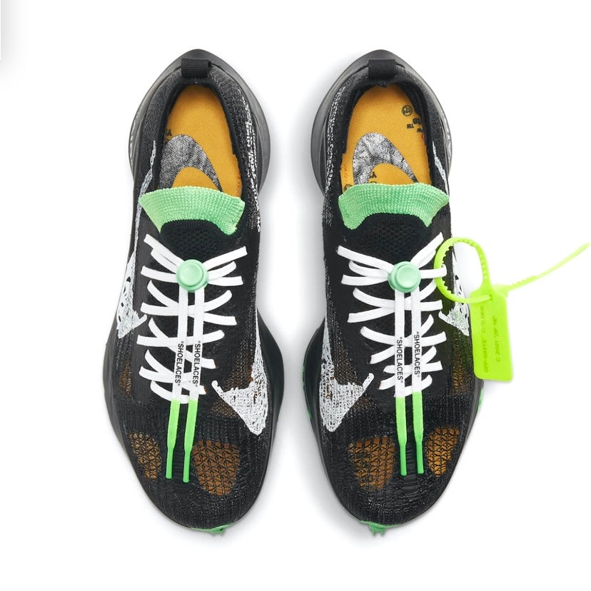 OFF WHITE ZOOM TEMPO NEXT % BLACK GREEN