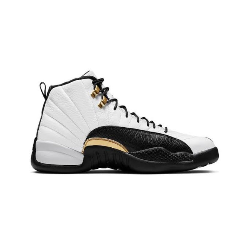 Air Jordan 12 Retro Royalty White Black Metallic Gold