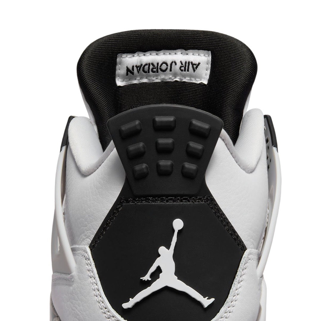 Air Jordan 4 Retro GS Military Black White Black Neutral Grey