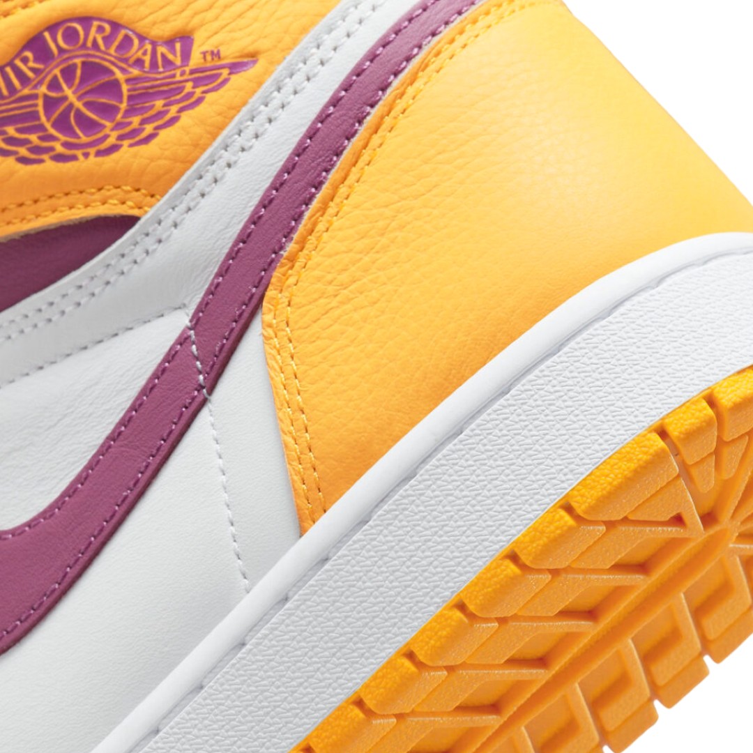 Air Jordan 1 High Brotherhood University Gold Light Bordeaux White