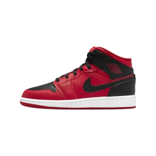 Air Jordan 1 Mid Reverse Bred Black Gym Red White