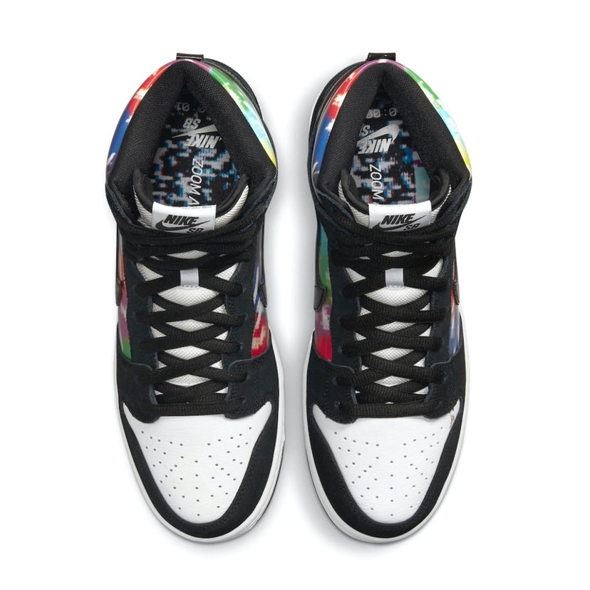 Nike SB Dunk High Pro TV Signal Black White Multi Panda