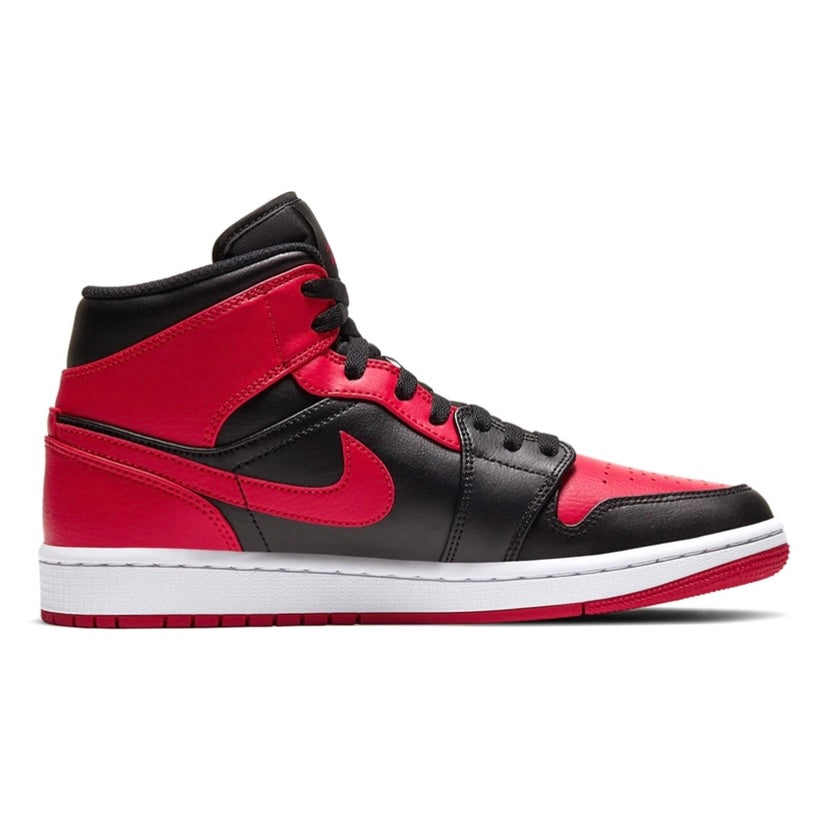 Air Jordan 1 Mid Banned Black University Red