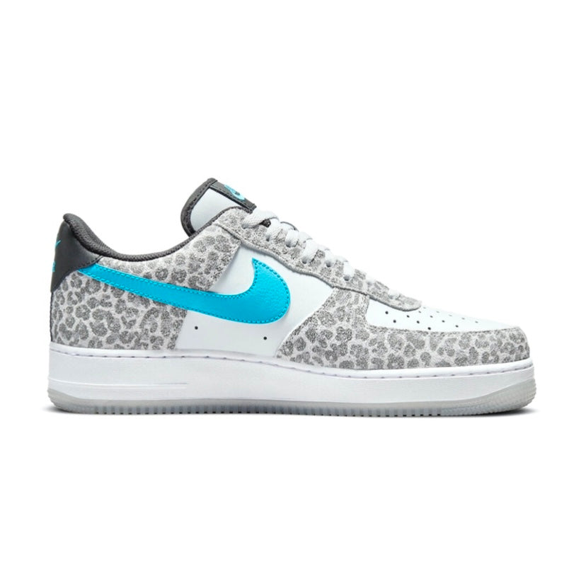 Nike Air Force 1 Low Leopard Blue Fury Black Grey