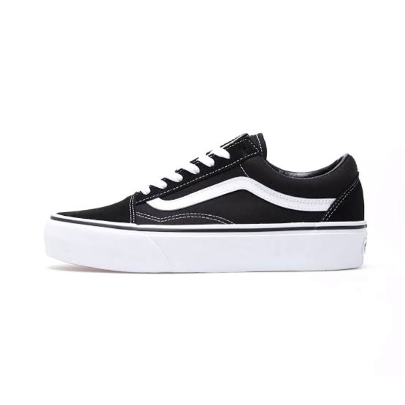 Vans Old Skool Platform Black White