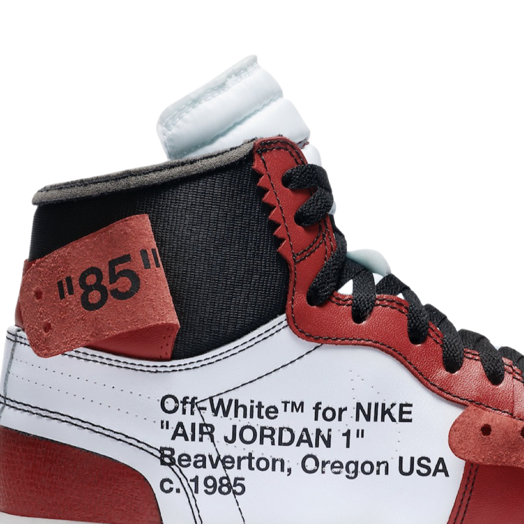 OFF-WHITE x Air Jordan 1 Retro High White Black Varsity Red