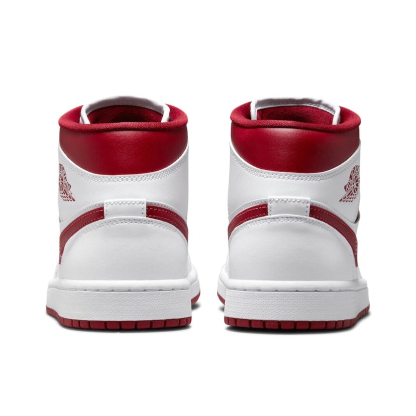 Women's Air Jordan 1 Mid White Pomergranate White