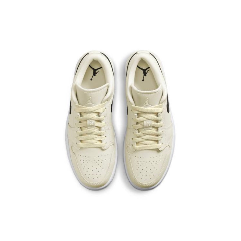 Women's Air Jordan 1 Low Coconut Milk White Black