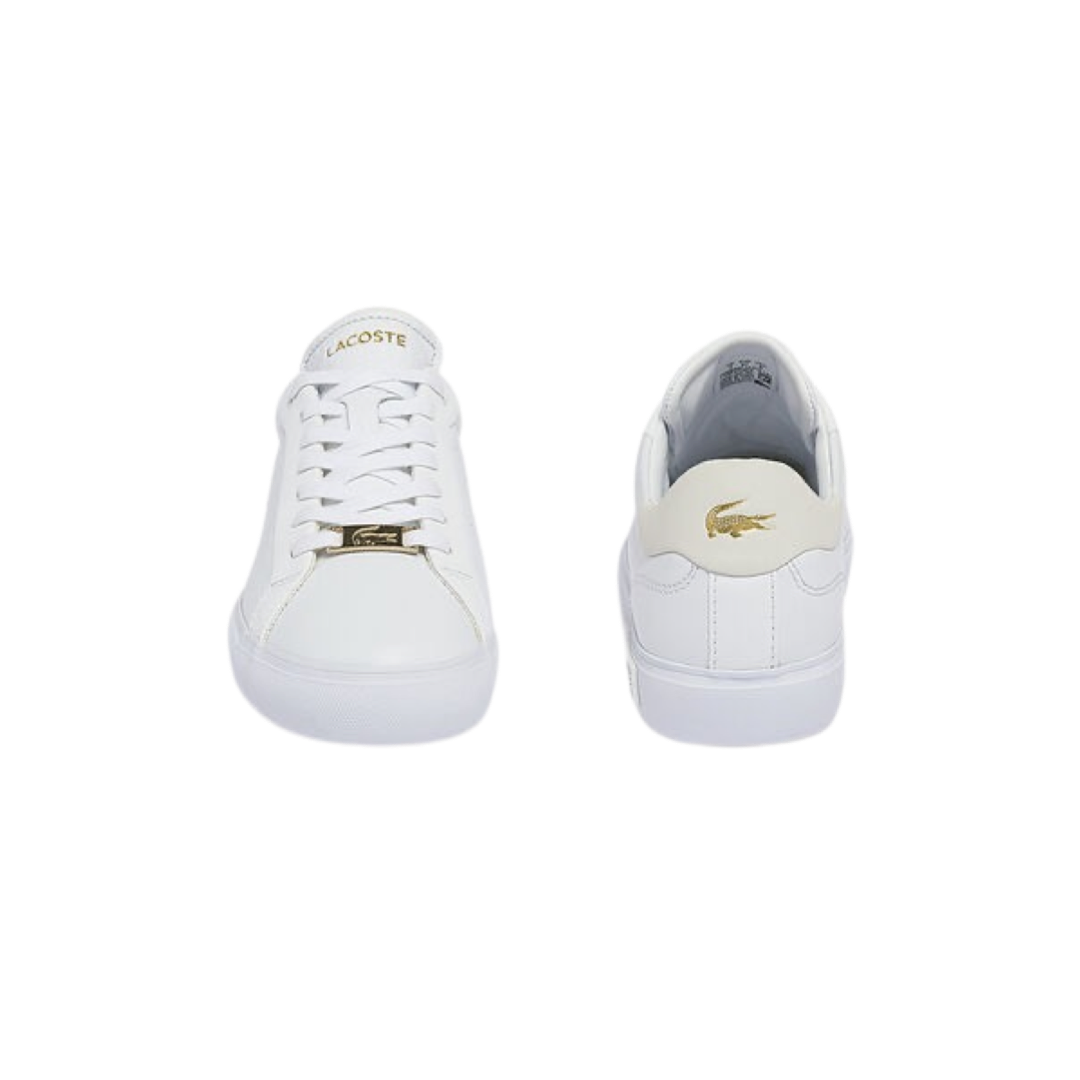 Women's Lacoste Powercourt 1122 Lux White Metallic Gold