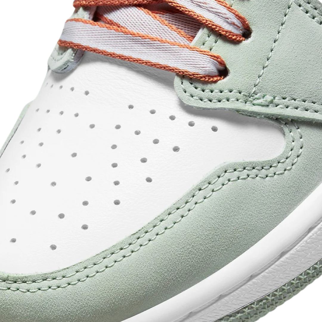 Womens Air Jordan 1 High Retro Seafoam White Healing Orange