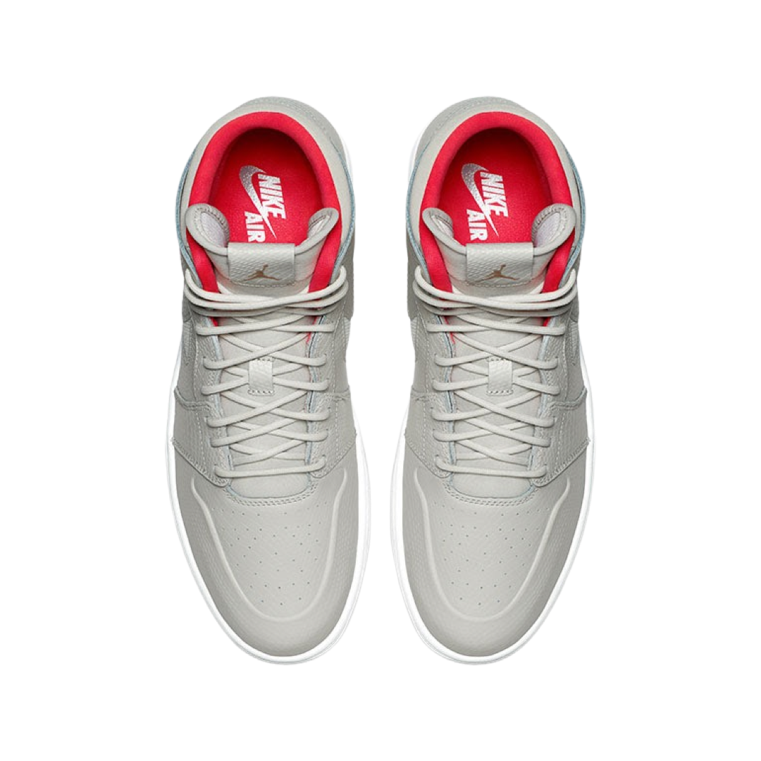 Air Jordan 1 Retro High Nouveau Pure Platinum Bright Crimson