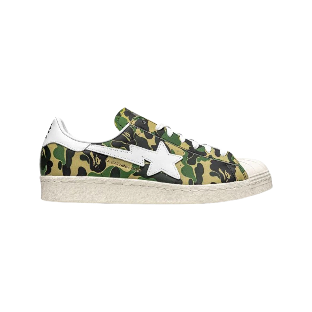 adidas x Bape Superstar 80's Green Camo Multi