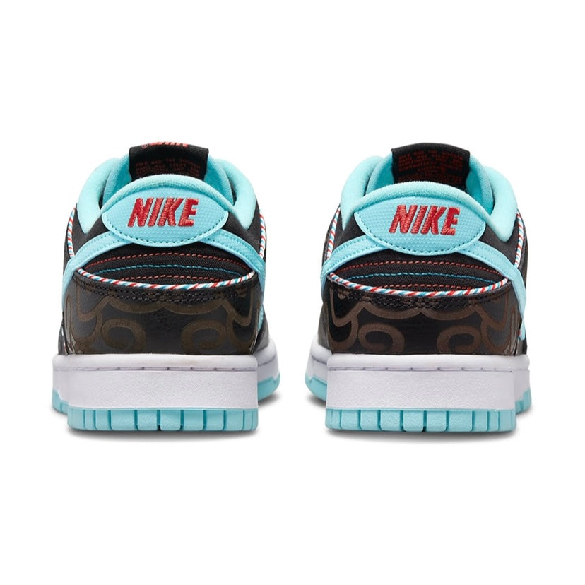 Nike Dunk Low Barber Shop Black Teal Blue Vast Grey White