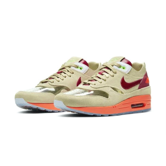 Kids Clot x Nike Air Max 1 PS Orange Blaze Deep Red Tan