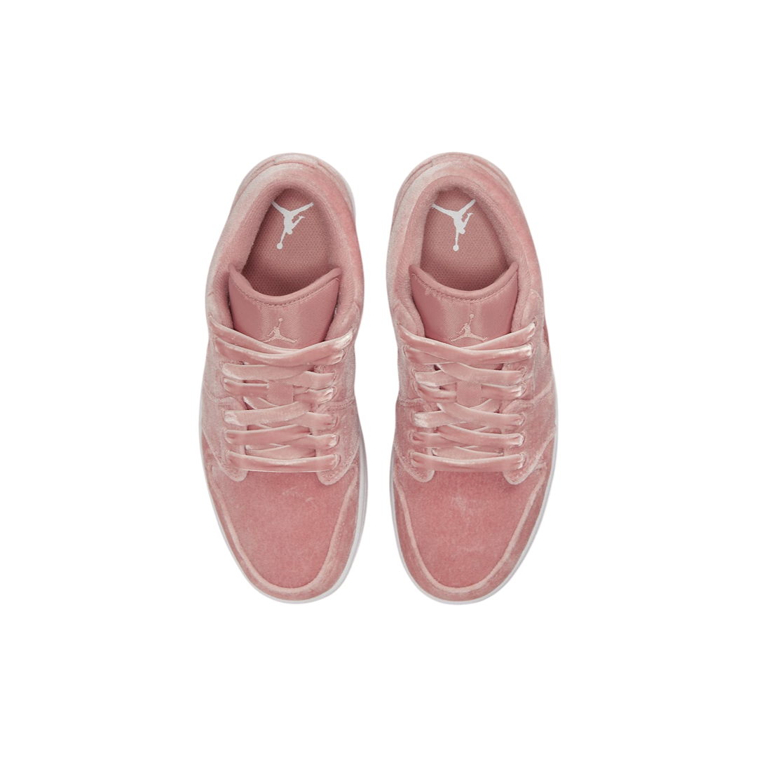 Women's Air Jordan 1 Low Pink Velvet Rust Pink White