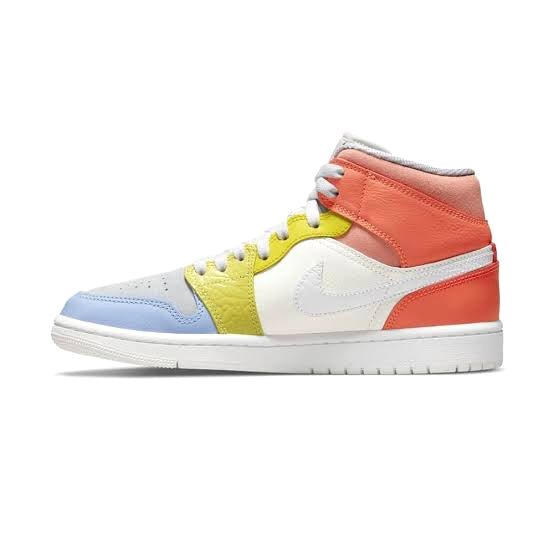 Women's Air Jordan 1 Mid My First Coach Sail White Light Zitron