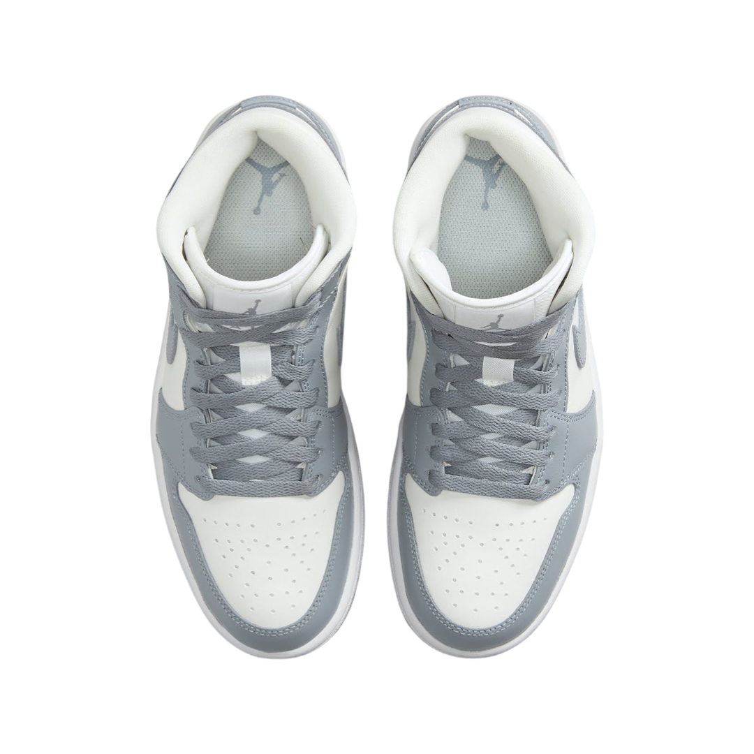 Women's Air Jordan 1 Mid Stealth Grey White