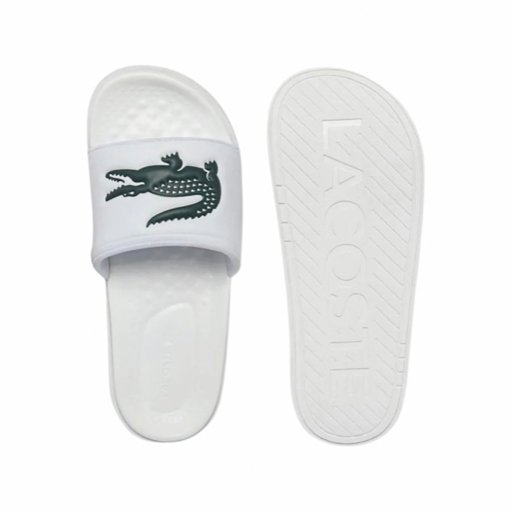 Lacoste Croco Dualiste Slide 0722 White Dark Green