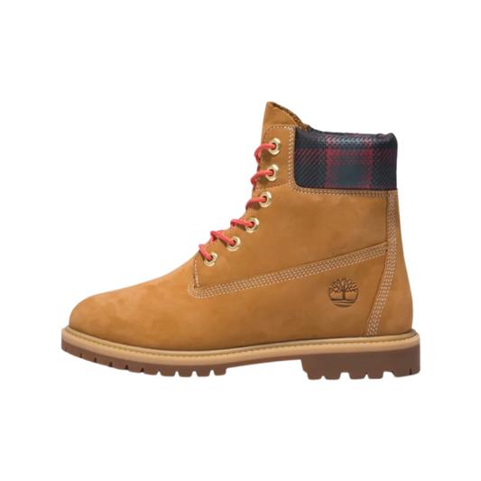 Women's Timberland 6 Inch Premium Heritage Cupsole Wheat Nubuck Pink Boots