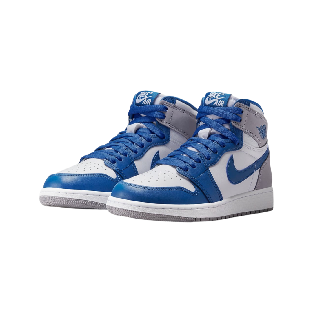 Air Jordan 1 High OG Retro GS True Blue White Cement Grey