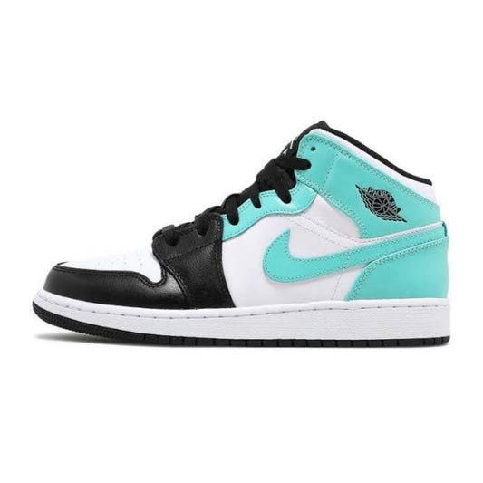 Air Jordan 1 Mid GS White Tropical Twist Black