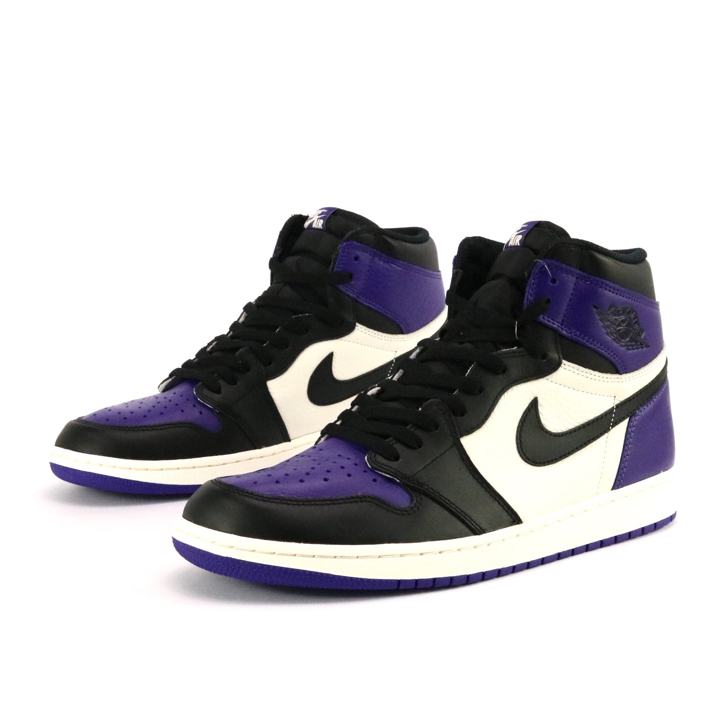 Air Jordan 1 High Retro OG Court Purple Toe Black Sail White 2018