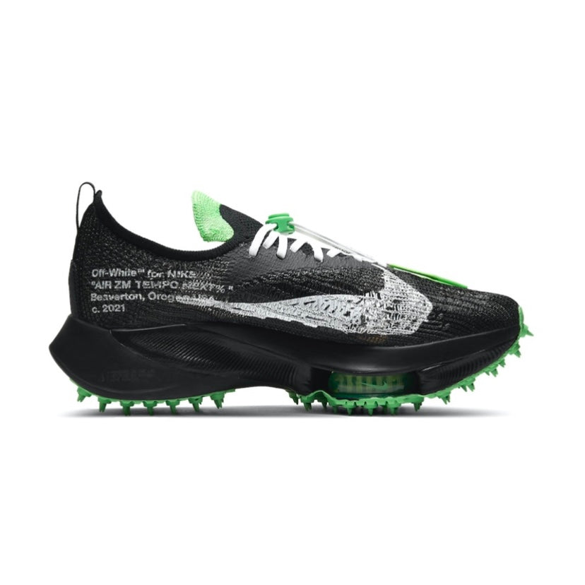 OFF WHITE ZOOM TEMPO NEXT % BLACK GREEN