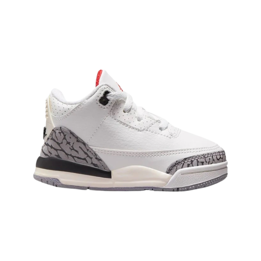 Toddler Air Jordan 3 Retro White Cement Reimagined White Cement Summit White Fire Red Black